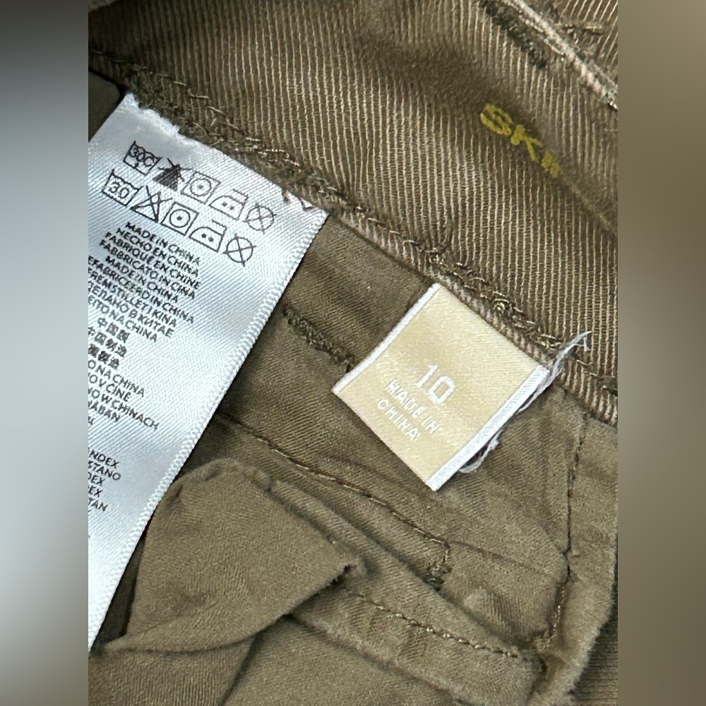 Michael Kors olive safari izzy skinny jeans size 10 - Picture 8 of 10
